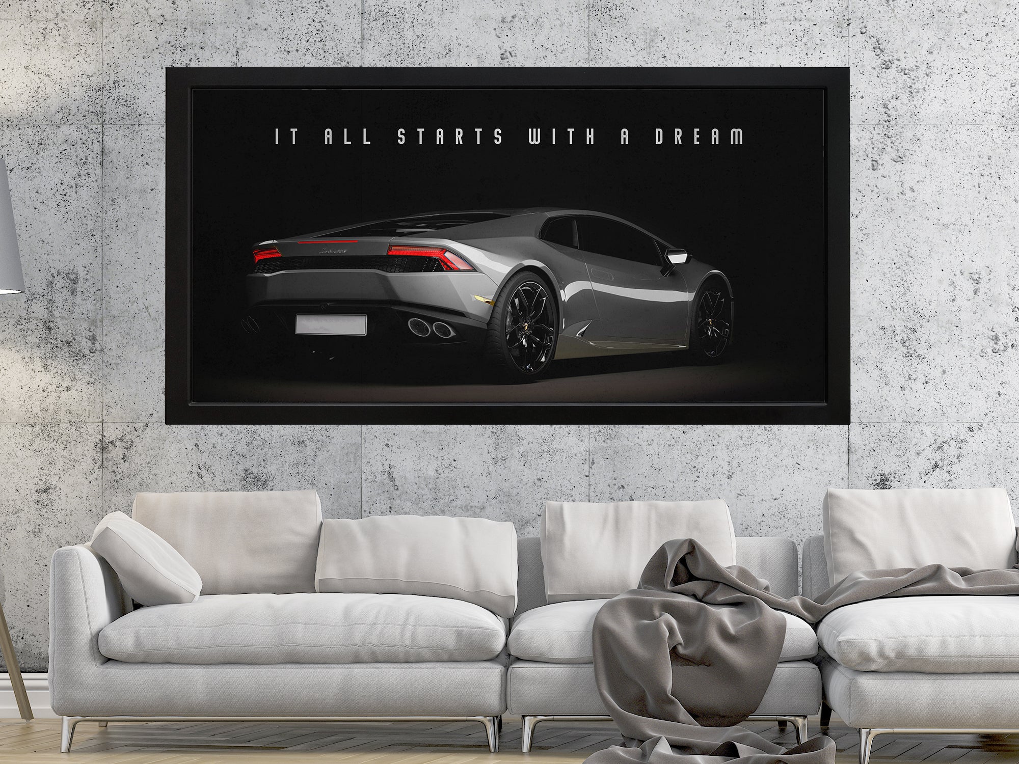 Lamborghini Motivational Canvas Wall Art