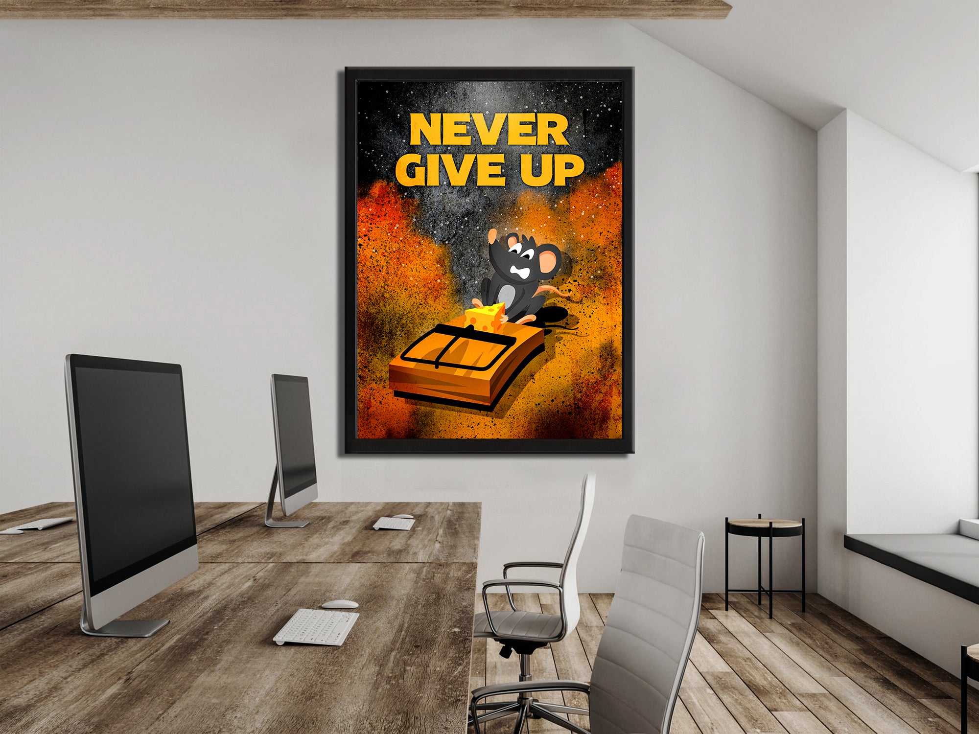 Never Give Up - Motivational - Canvas Wall Art