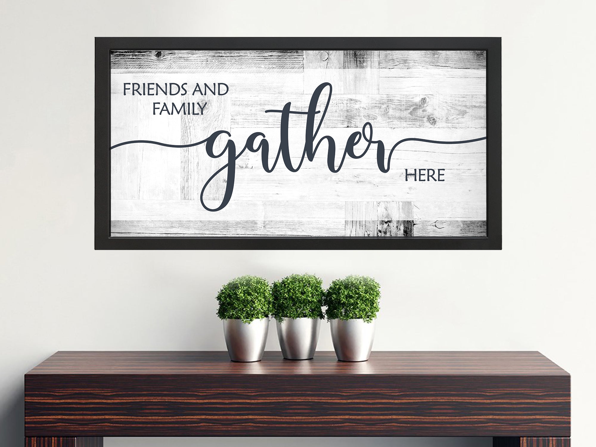 Friends and Family Gather Here - Dinning Room Canvas Wall Art