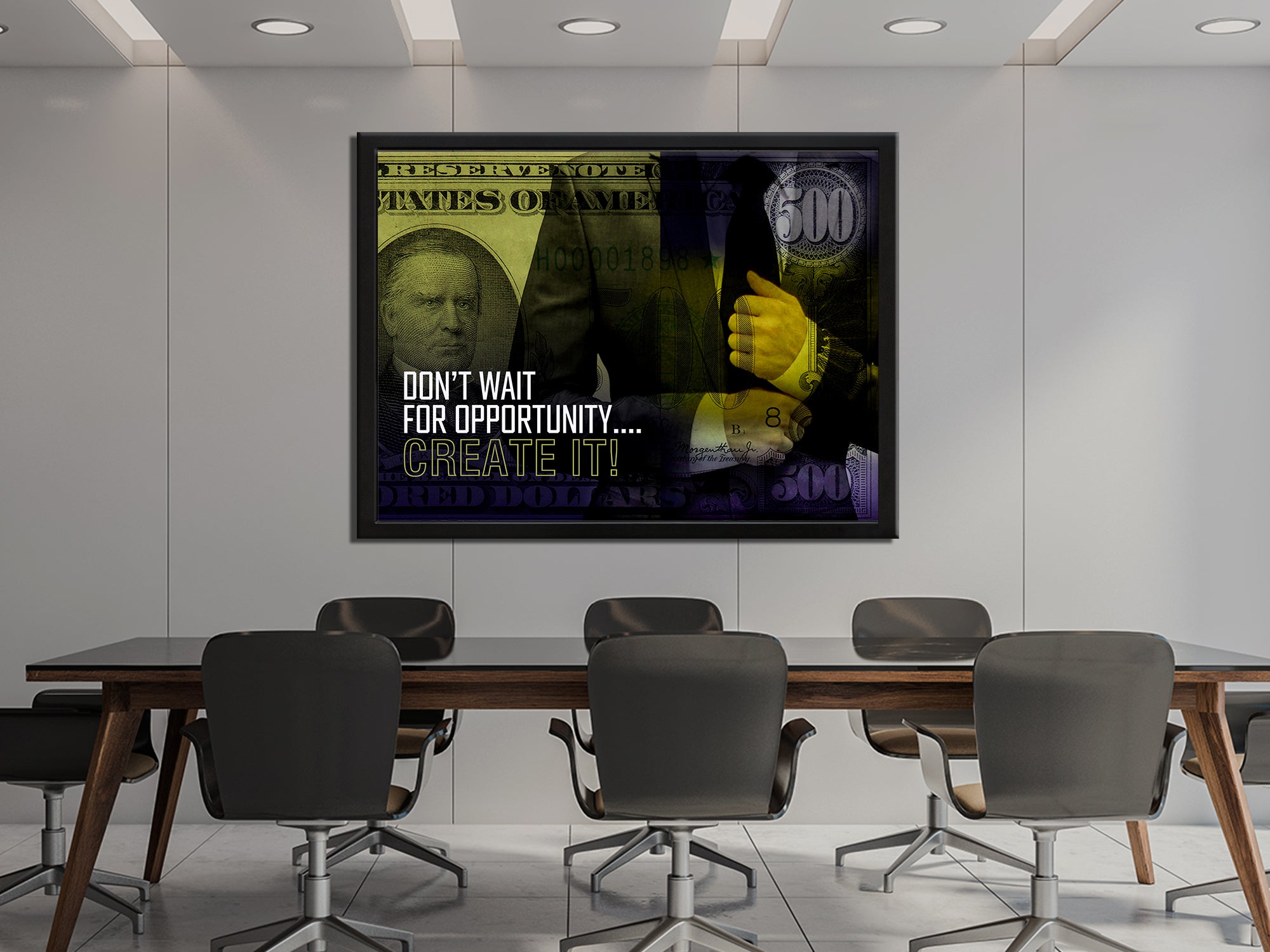 Don't Wait For Opportunity Create It - Living Room - Canvas Wall Art