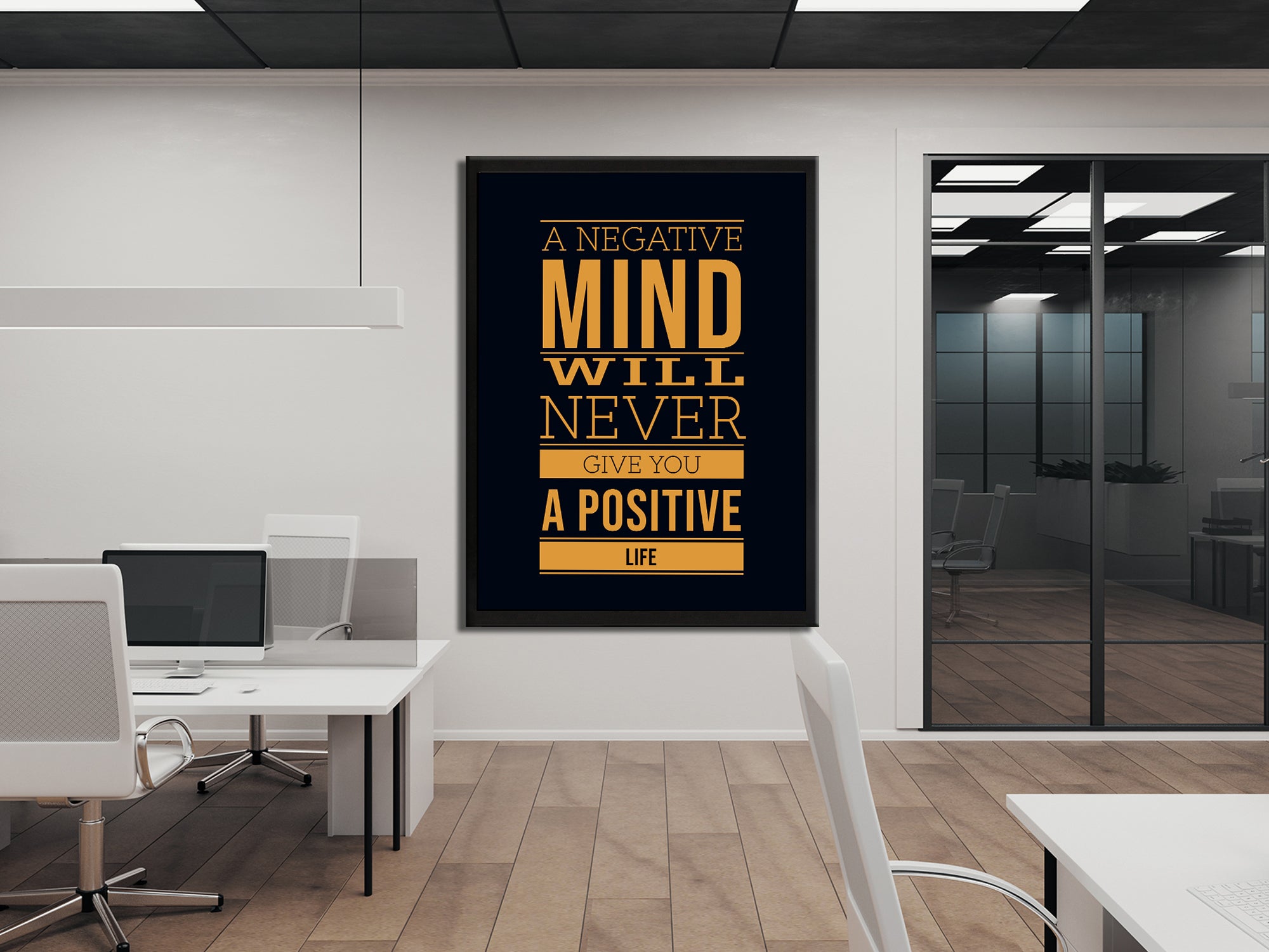 Make Your Mind Positive - Motivational - Canvas Wall Art