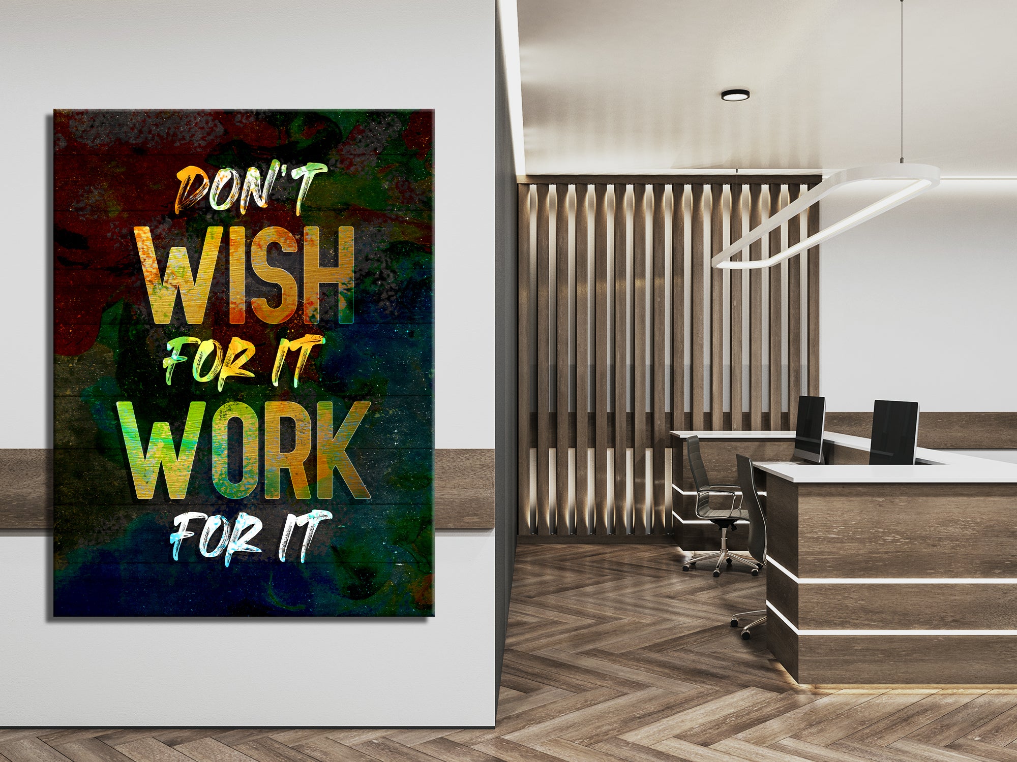 Don't Wish Work For It Canvas Wall Art