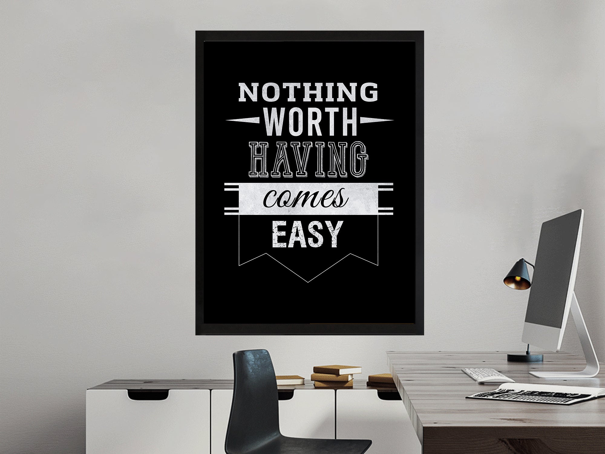 Nothing Comes Easy - Inspiring - Canvas Wall Art