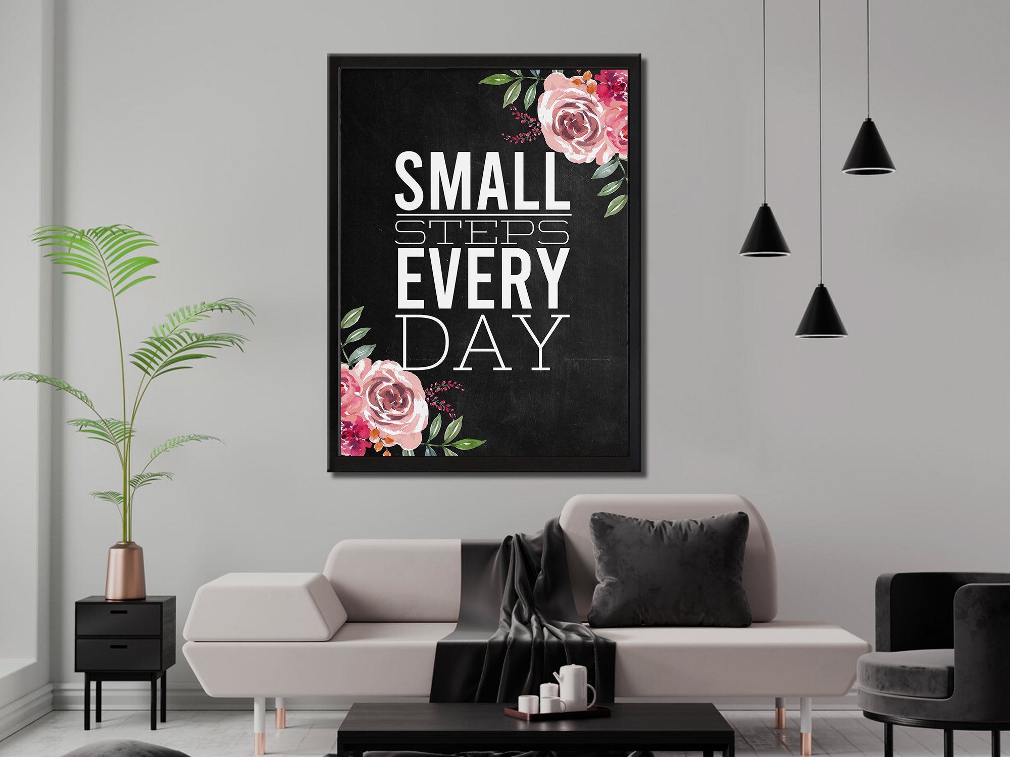 Small Steps Everyday - Living Room - Canvas Wall Art