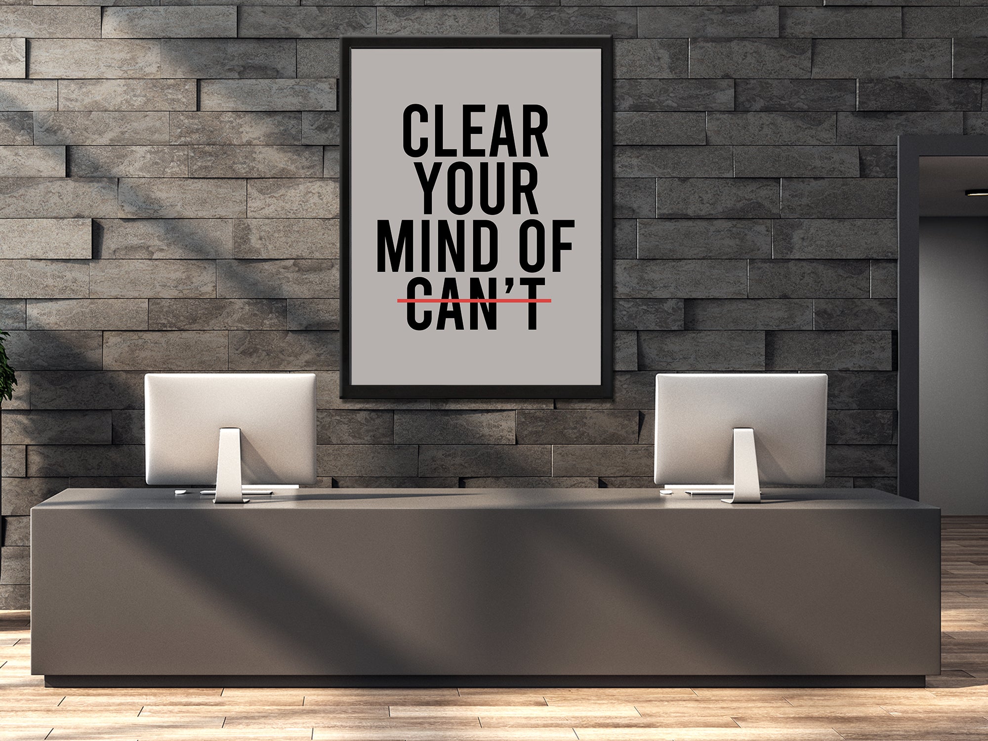 Clear Your Mind - Motivational - Canvas Wall Art
