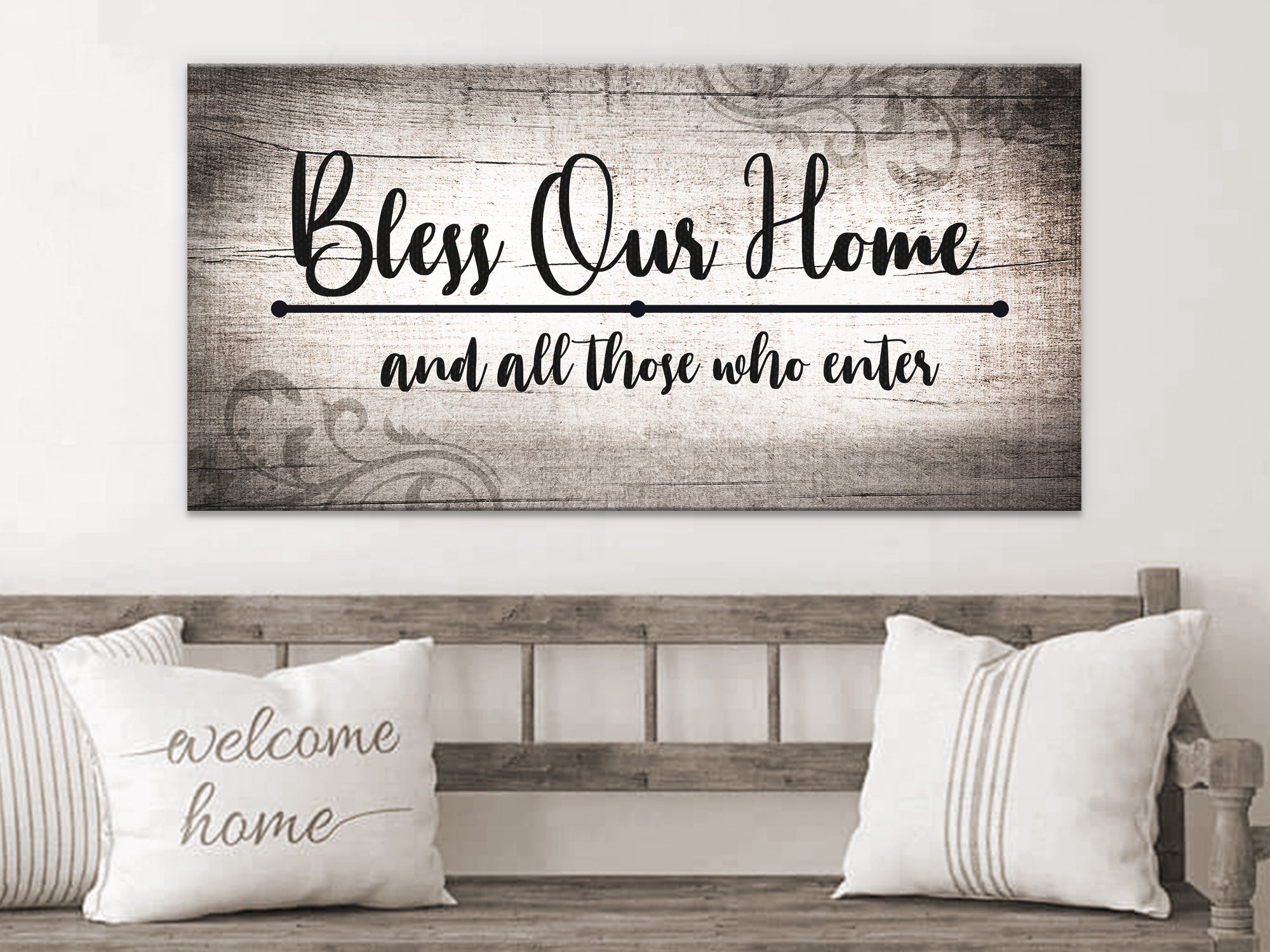 Bless Our Home Canvas Wall Art