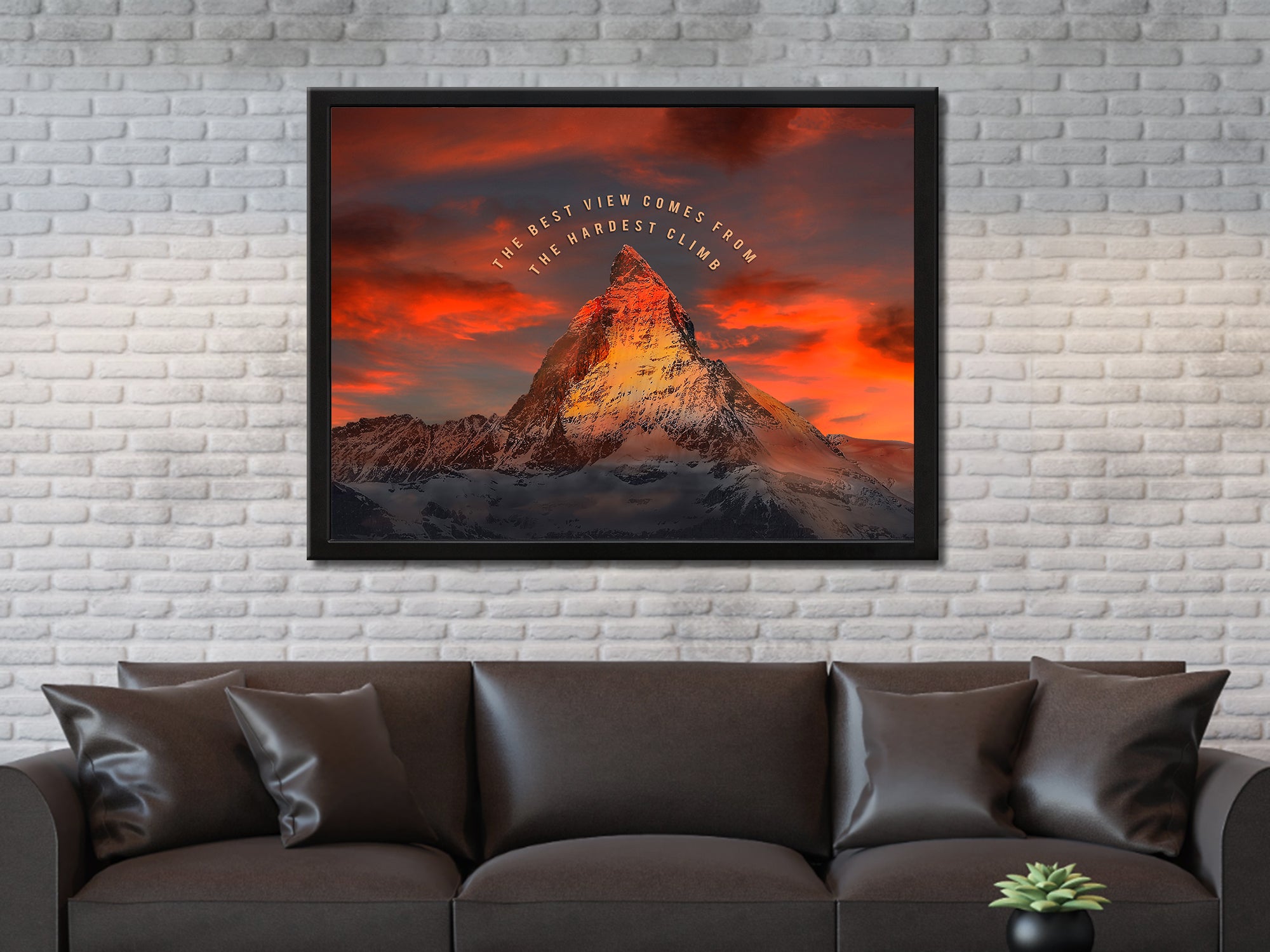The Best View Comes From The Hardest Climb Canvas Wall Art