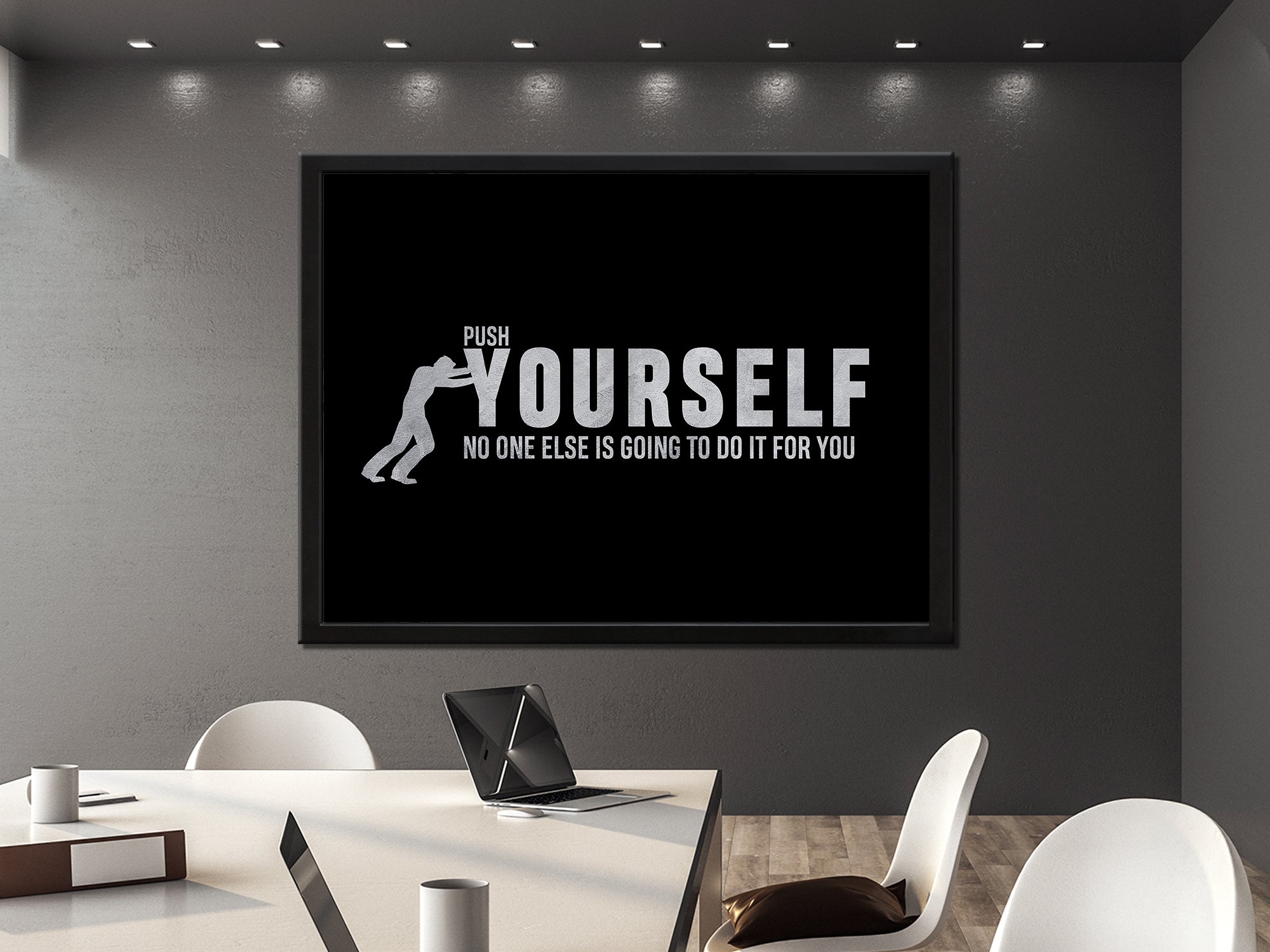 Push Yourself Canvas Wall Art