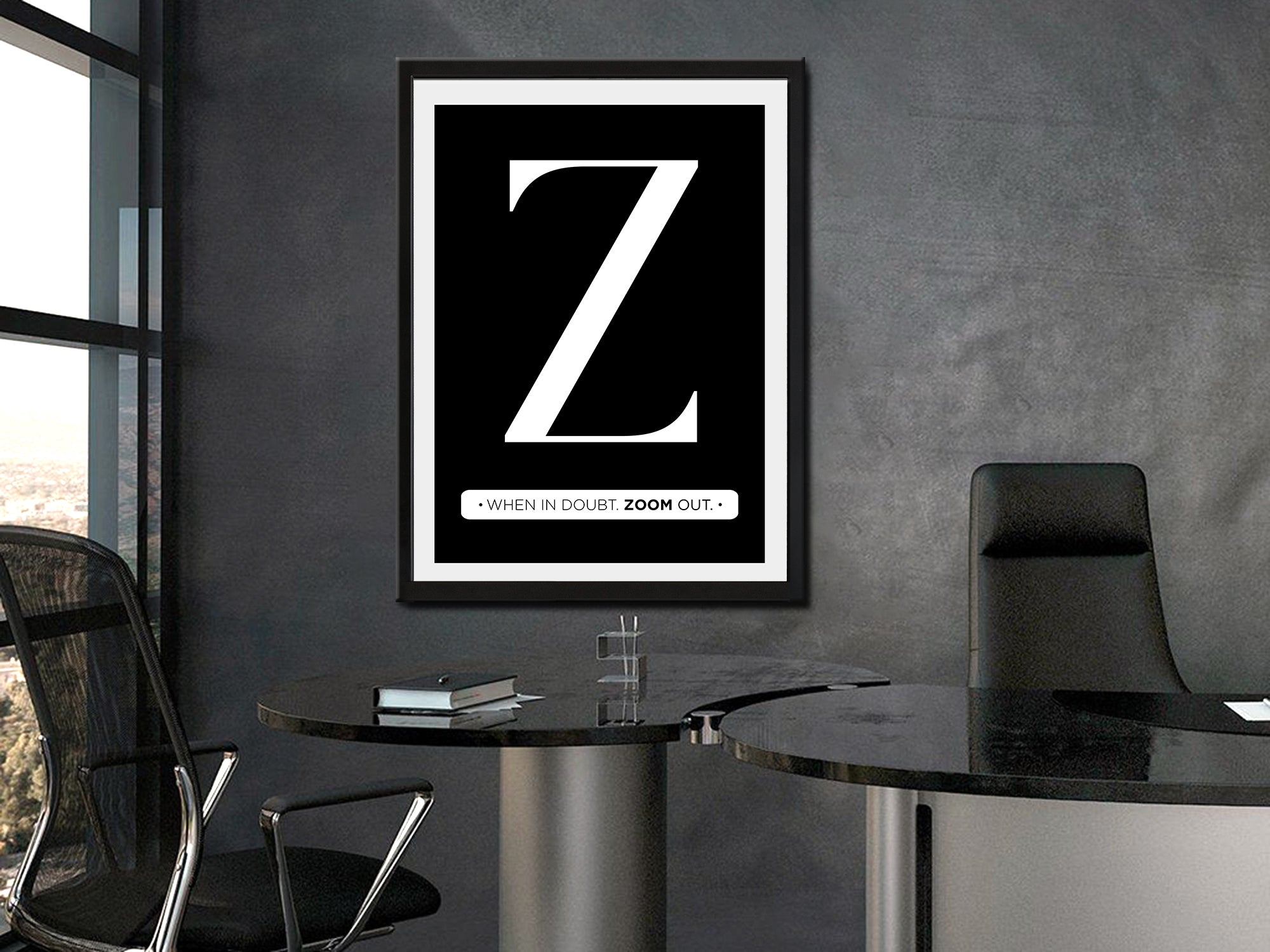 When In Doubt Zoom Out - Living Room - Canvas Wall Art
