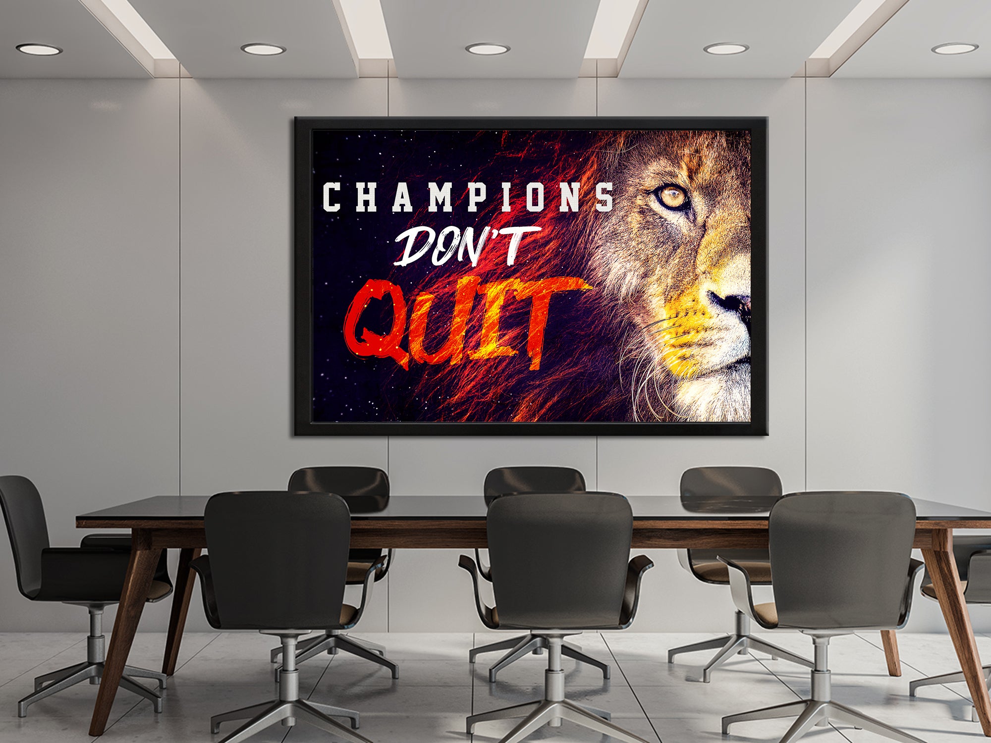 Champions Don't Quit Canvas Wall Art
