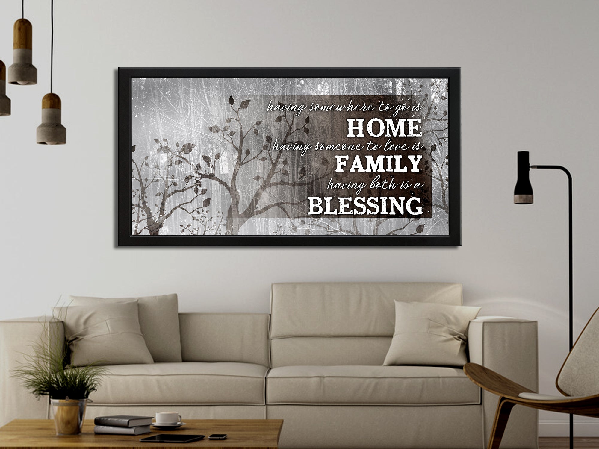 Home family blessing - Living Room - Canvas Wall Art