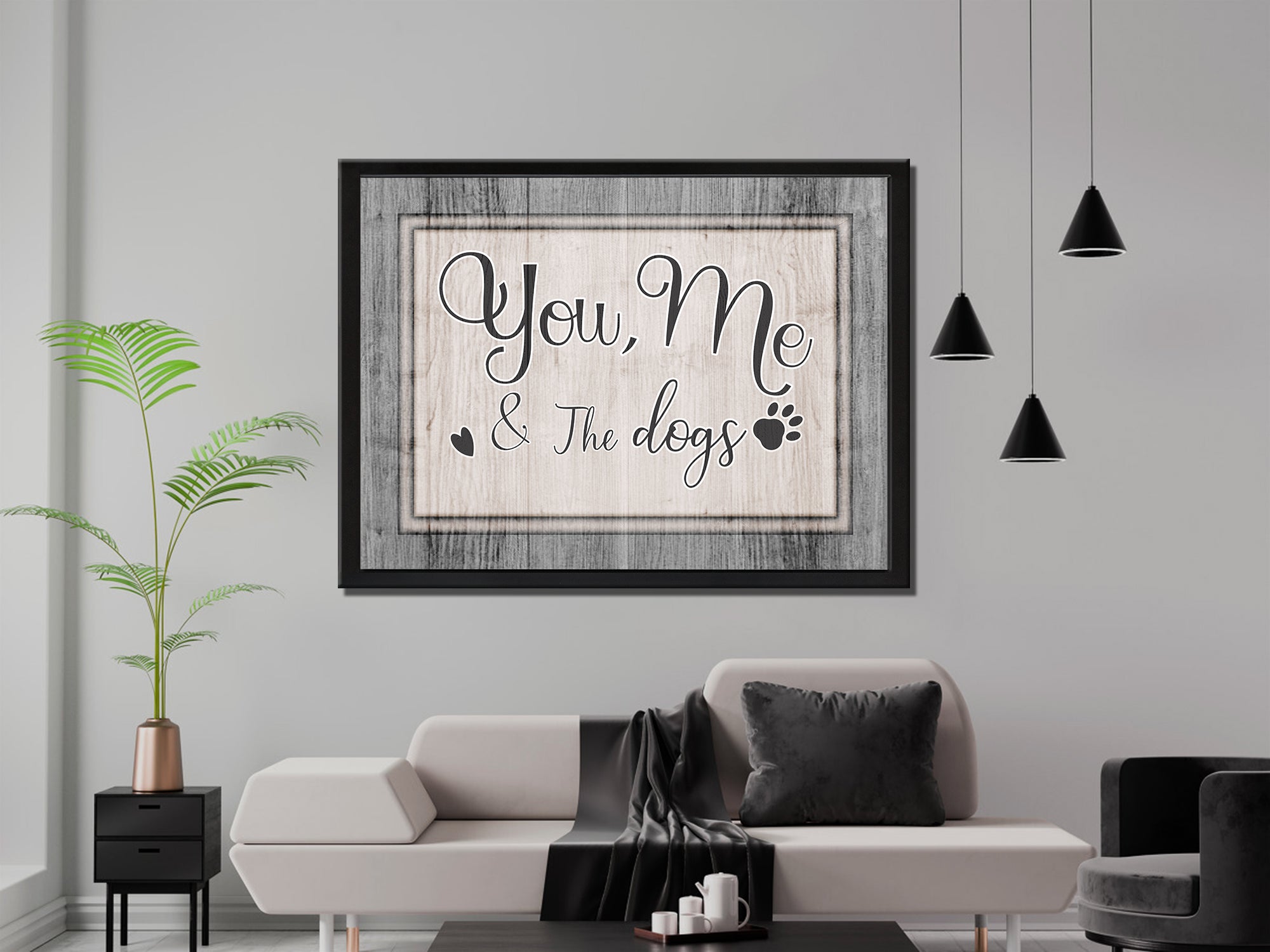 You, Me & Dog Family Wall Art