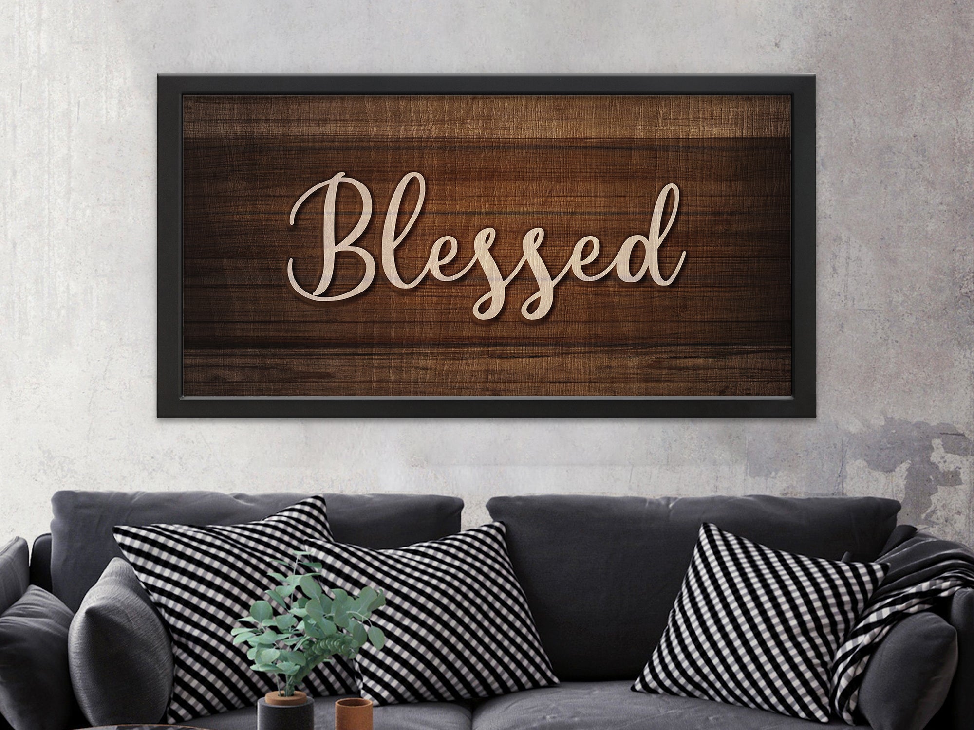 Christian Wall Art Blessed Canvas Wall Art