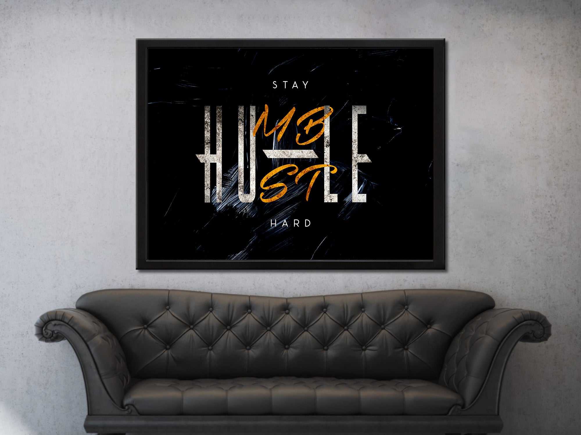 Stay Humble Hustle Hard Canvas Wall Art