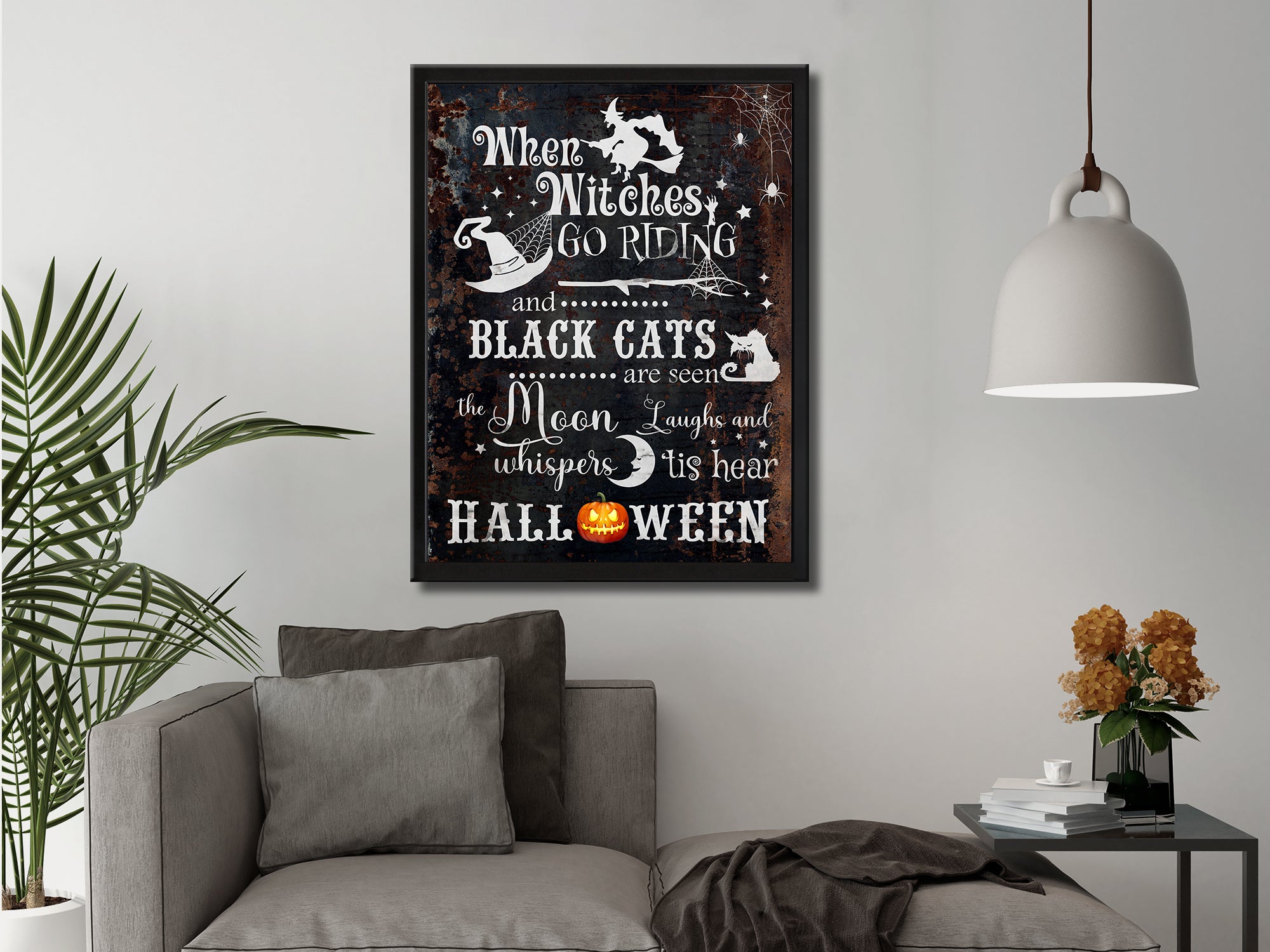 Witches Go Riding Canvas Wall Art