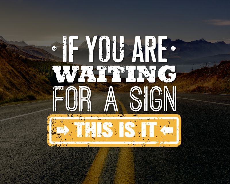 Waiting For Sign Canvas Wall Art